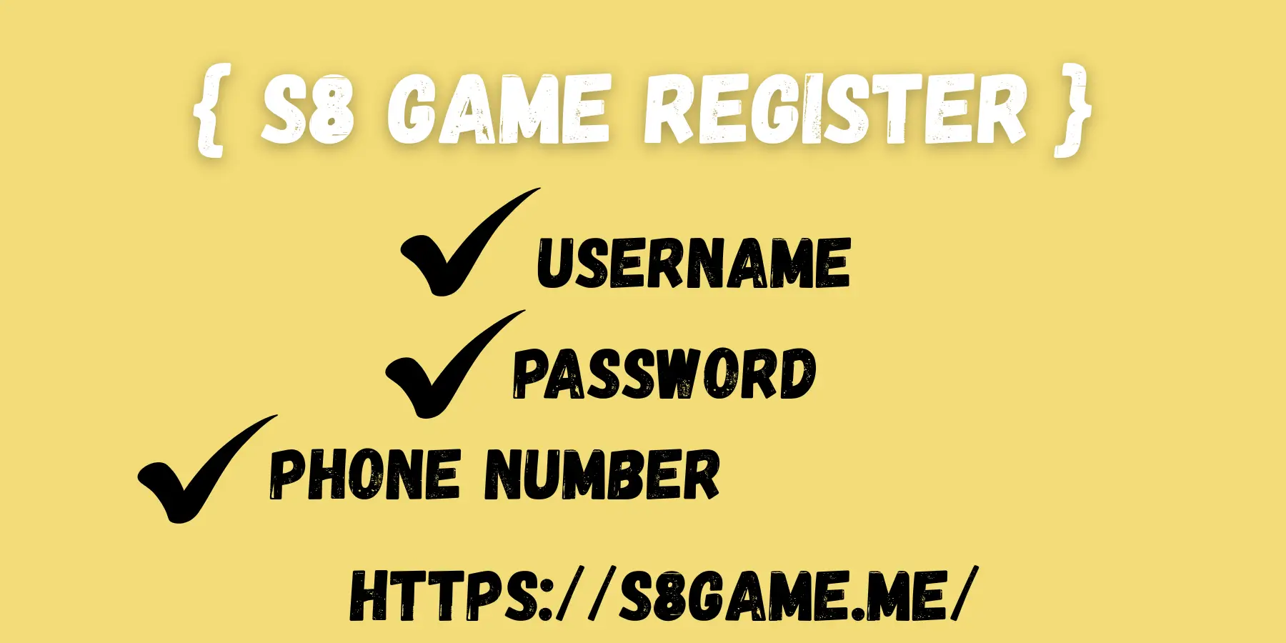 S8 Game register